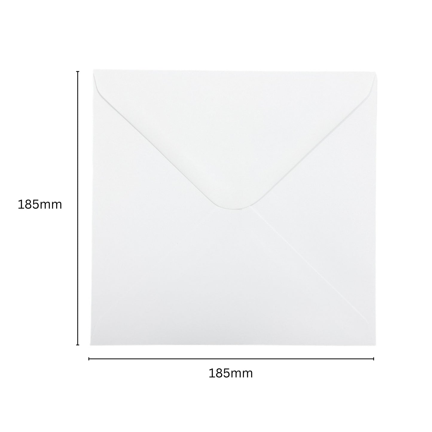 Pack of 50 White 100gsm 185x185mm Gummed Envelopes