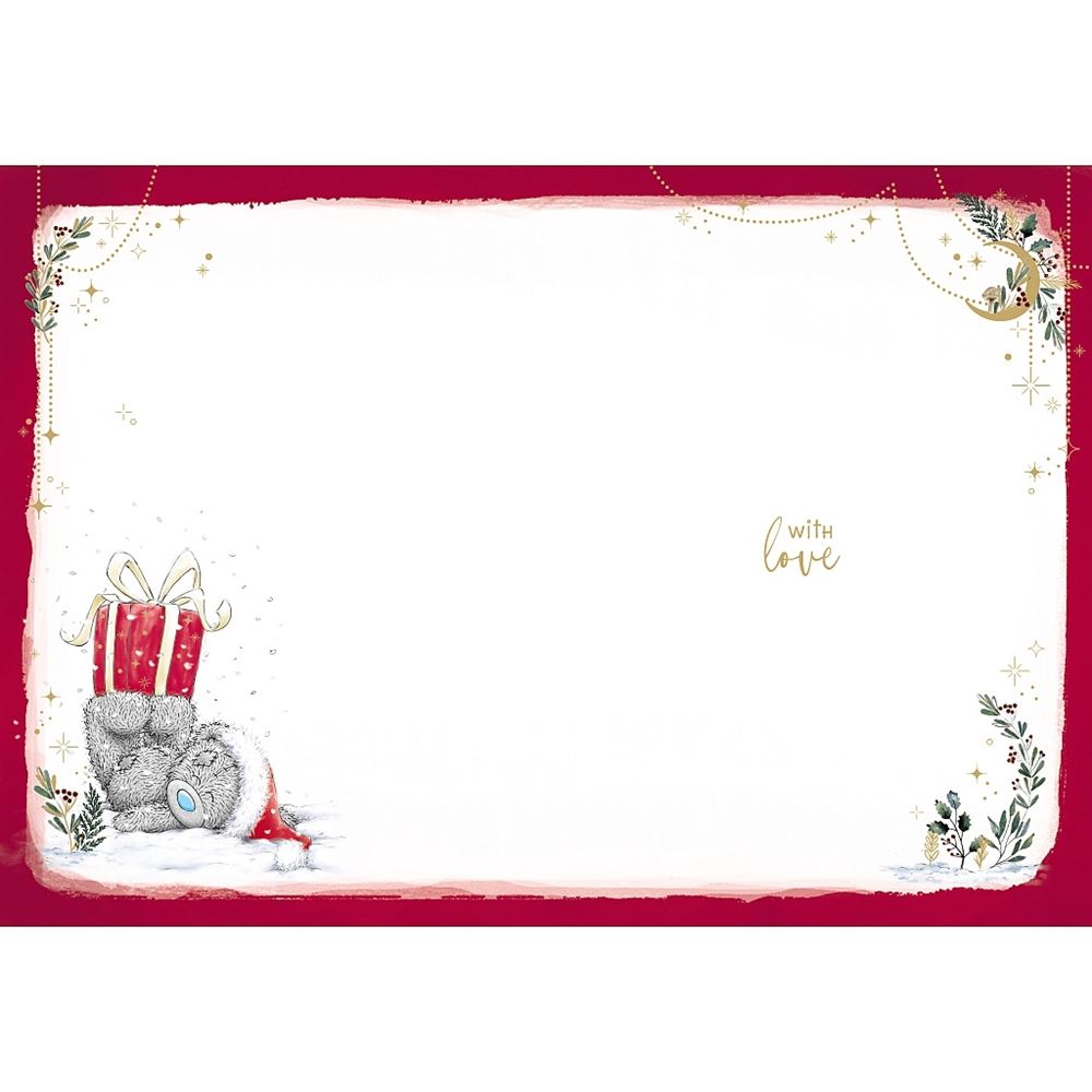 Bear Wrapping Present Christmas Card