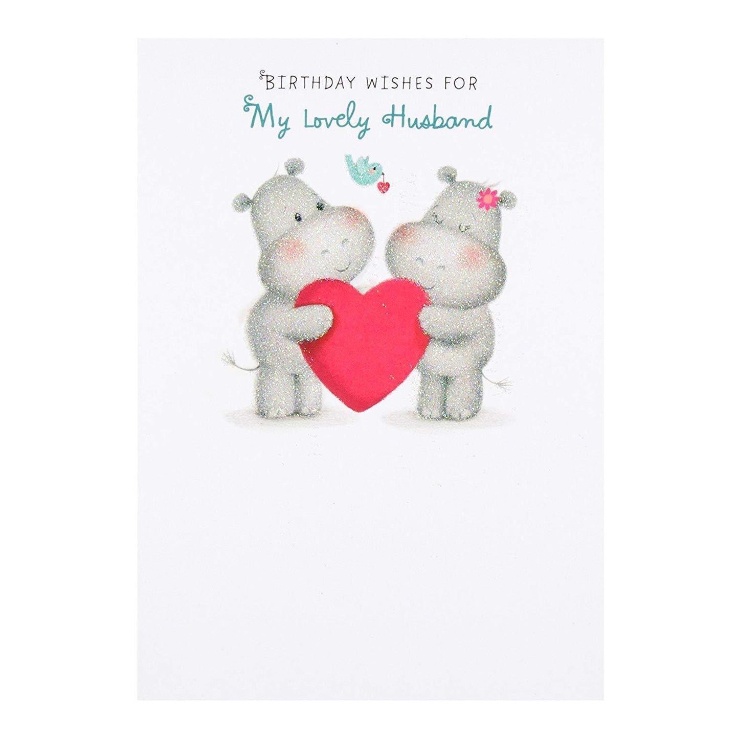 Husband Birthday Cute Bears With Heart New Card "Lovely"