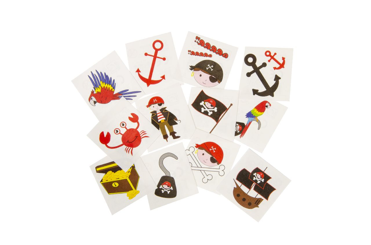 48 Pack of 12 Pieces Pirate Tattoos
