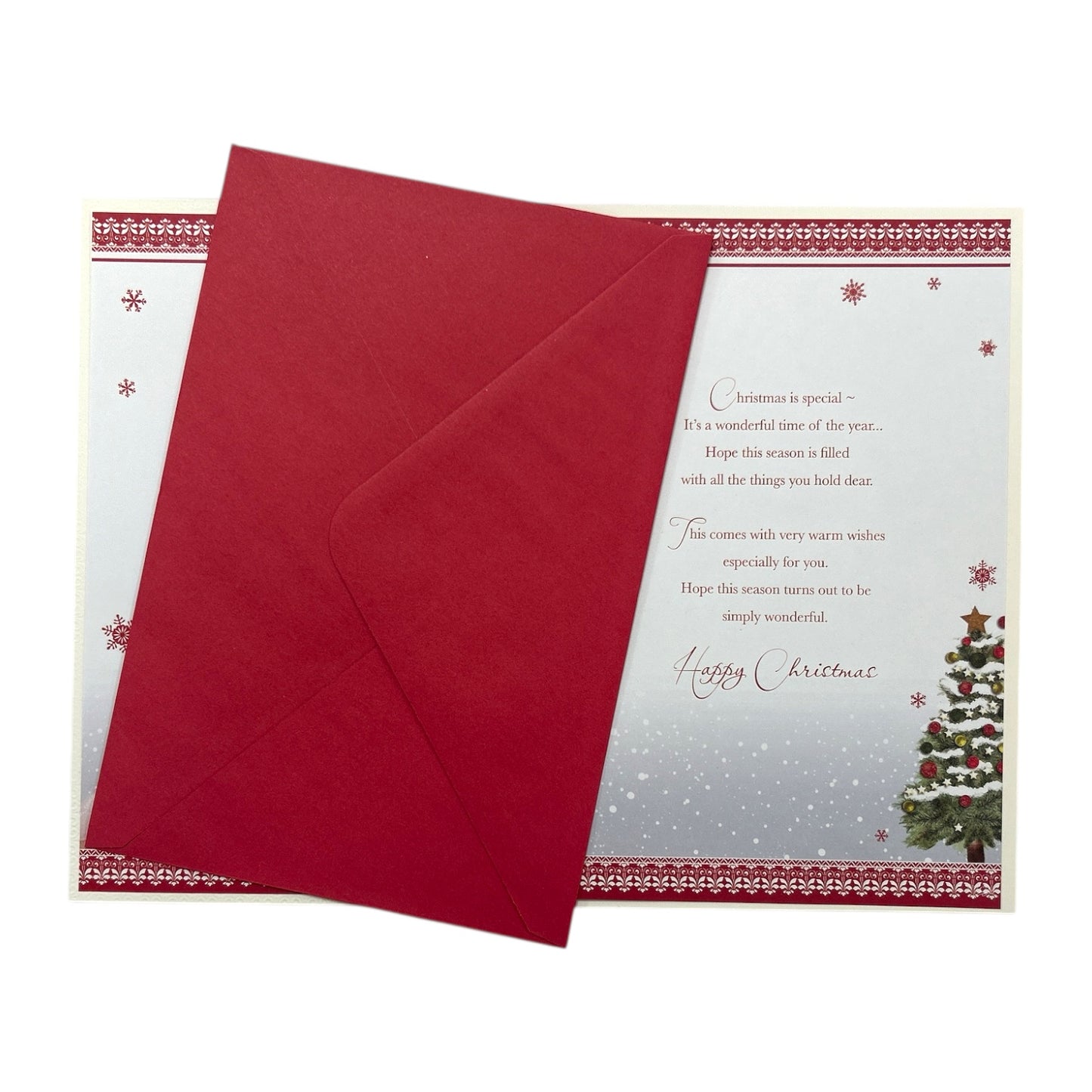 For Grandson & Family Santa Rooftop Design Christmas Card with Keepsake Card