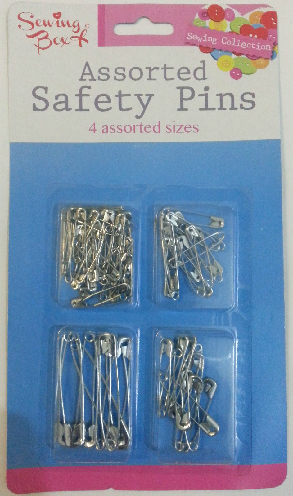 80 SAFETY PINS SILVER Assorted Sizes PACK Small Medium Large Sewing Crafts