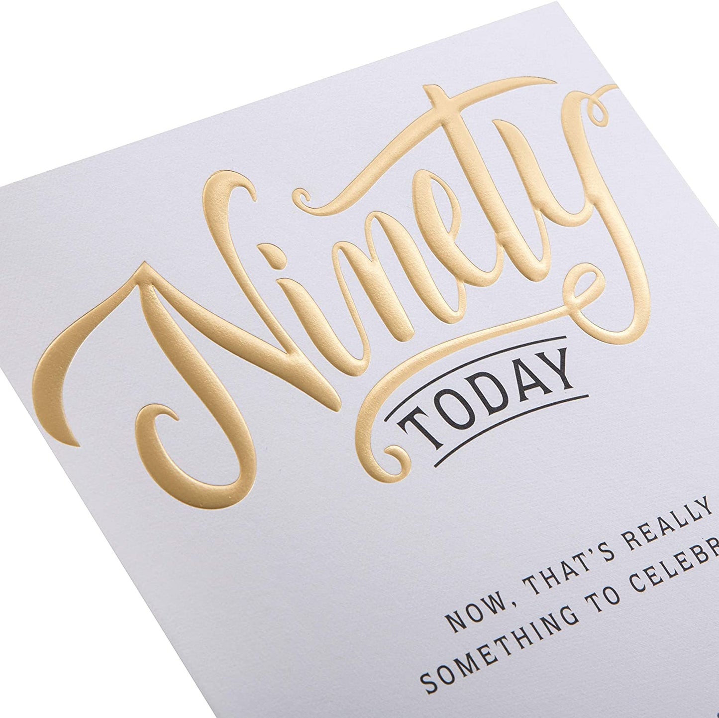 Embossed Text Design 90th Birthday Card