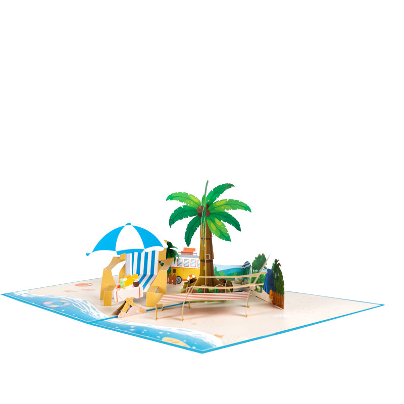 Beach Bliss 3D Summer Pop Up Greeting Card