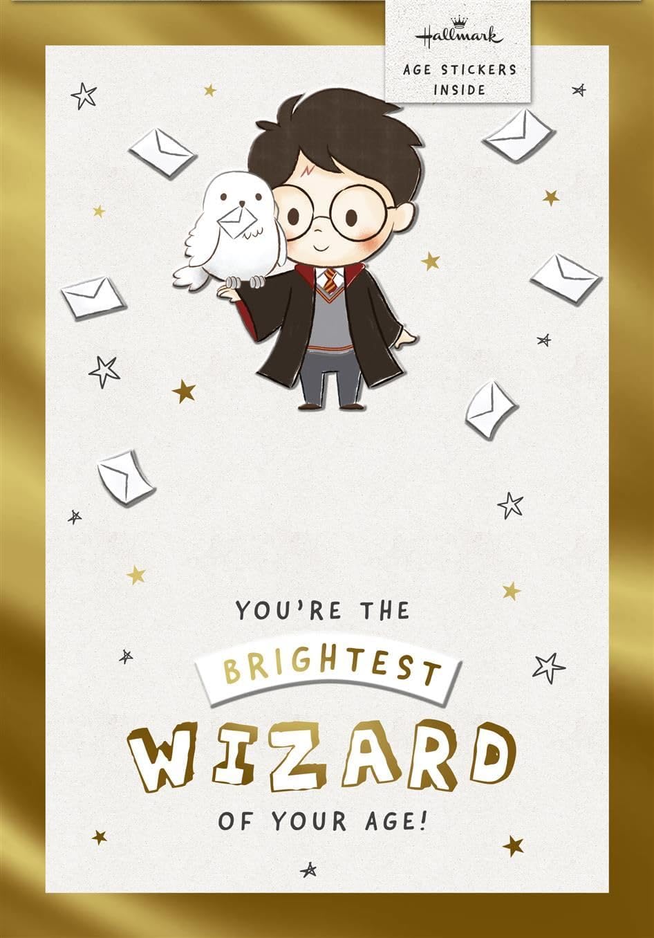 Brightest Wizard Birthday Card with Age Stickers