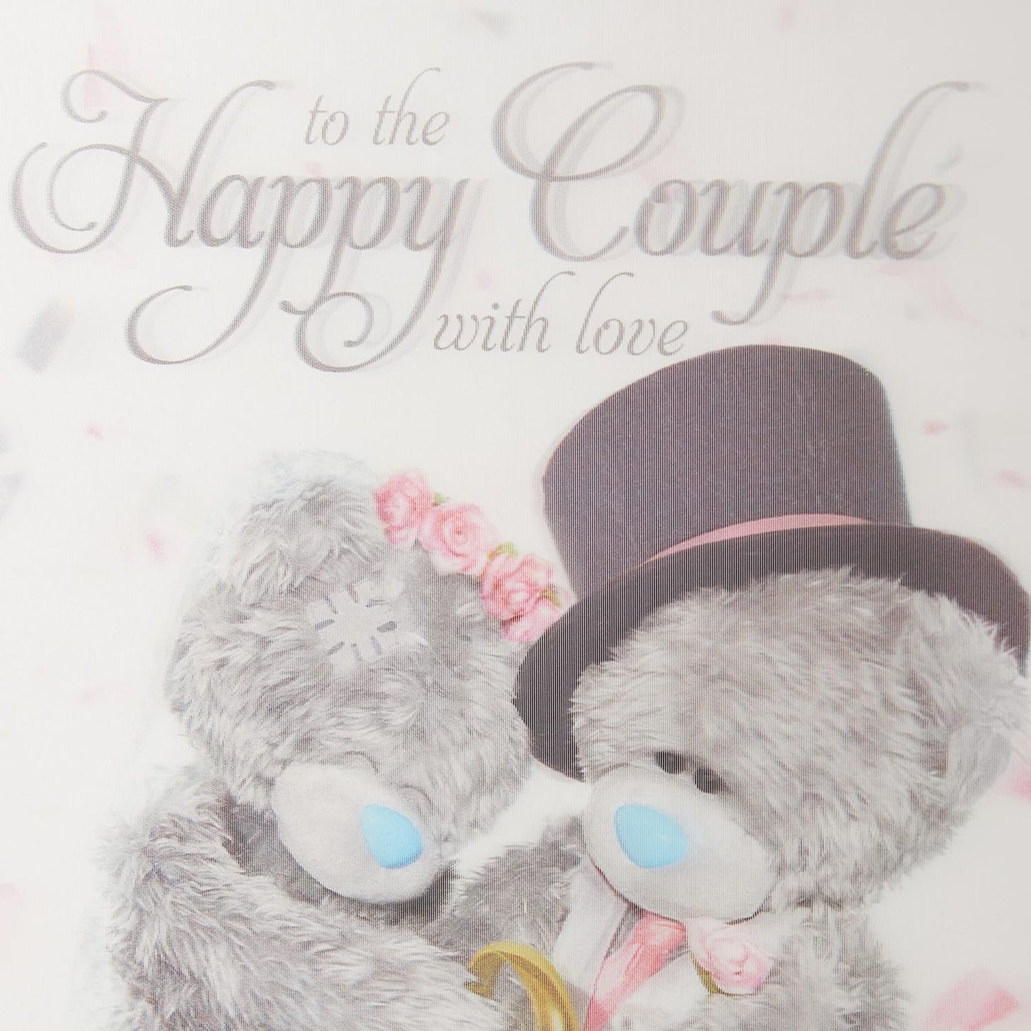 3D Holographic Happy Couple Wedding Card