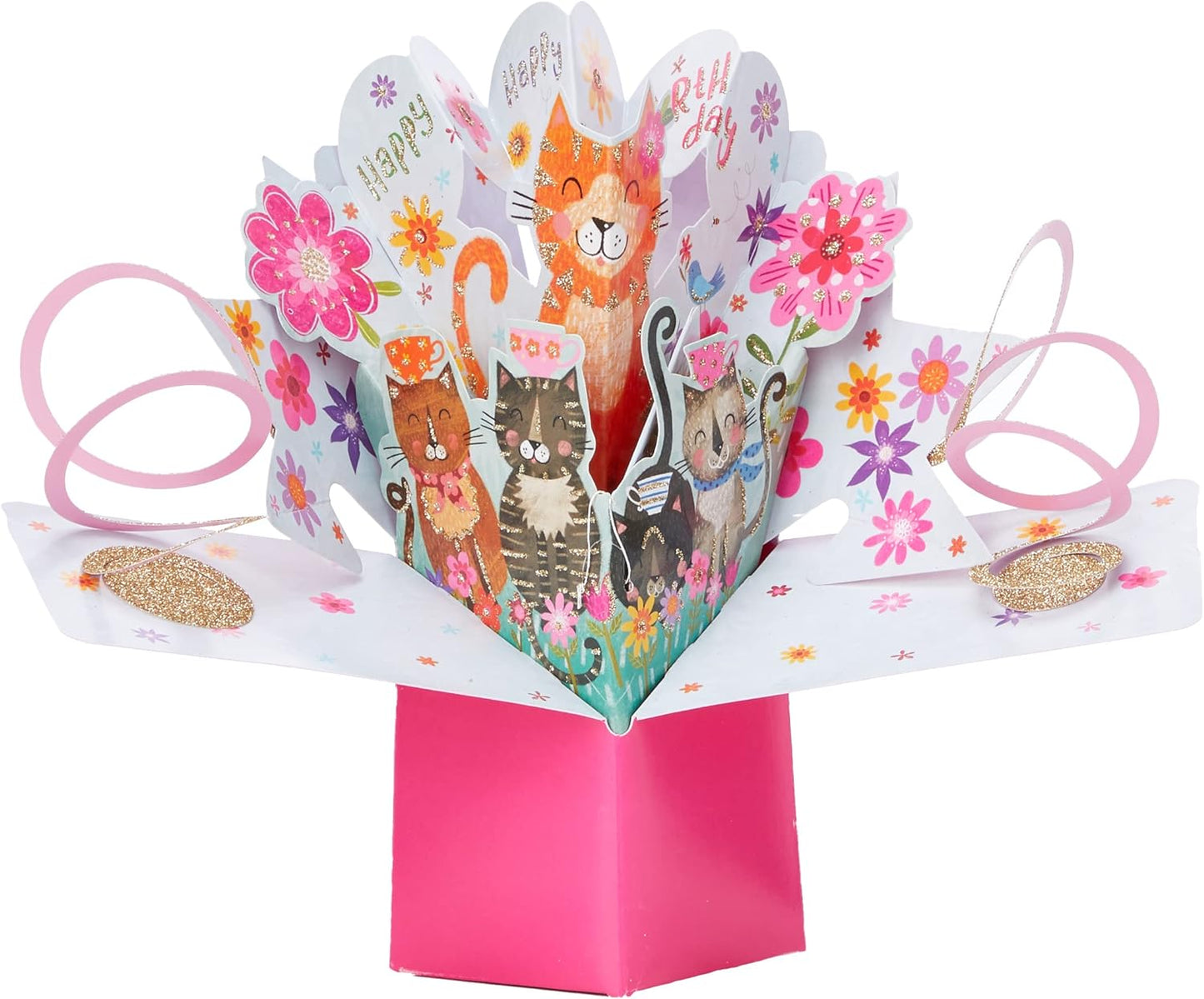 Cats Design 3D Pop-Up Birthday Greeting Card