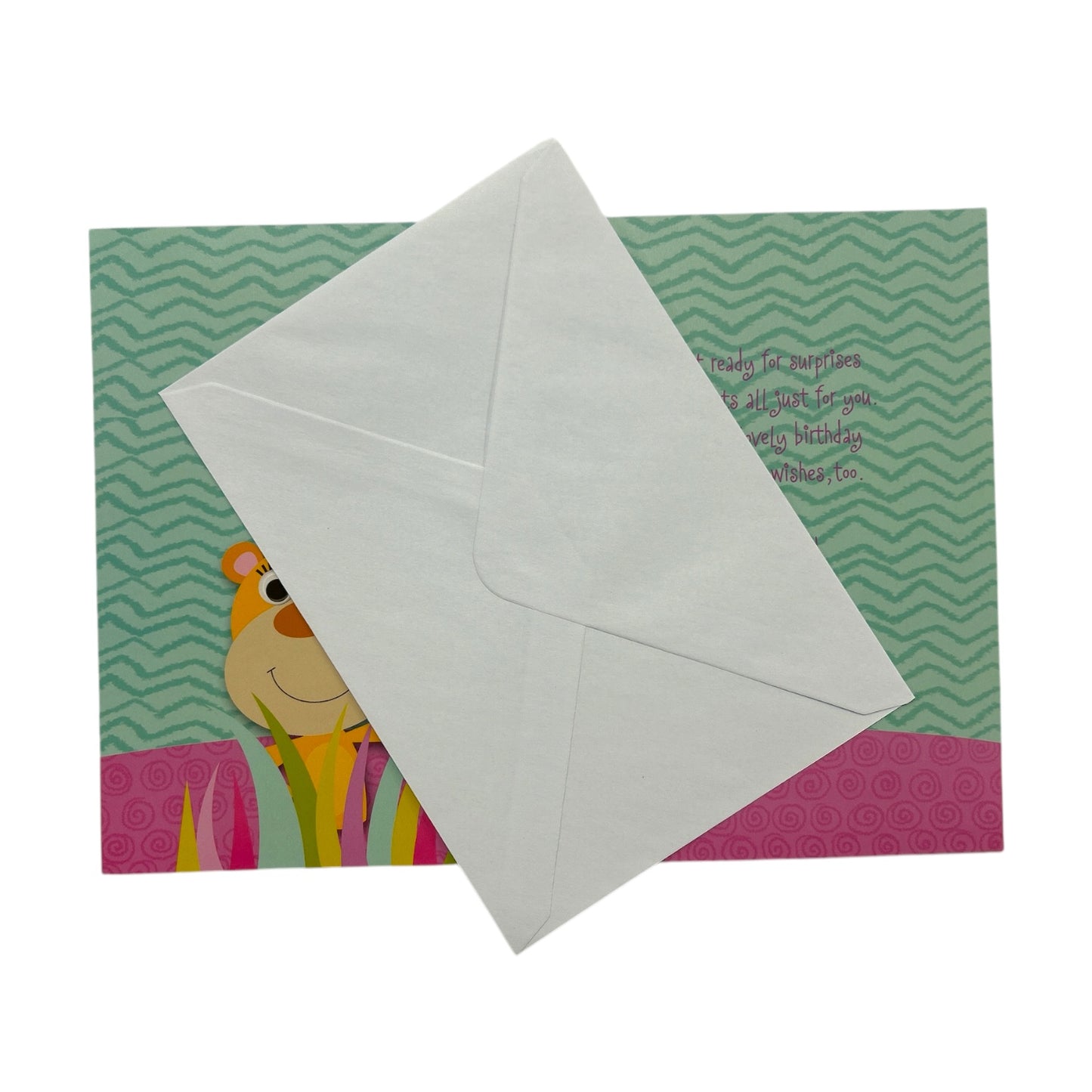 Age 02 Female Juvenile Cute Bear Design Birthday Card