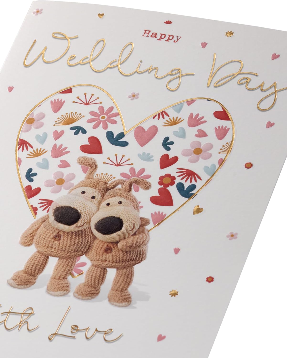 Boofle Cute Design With Love Wedding Day Congratulations Card