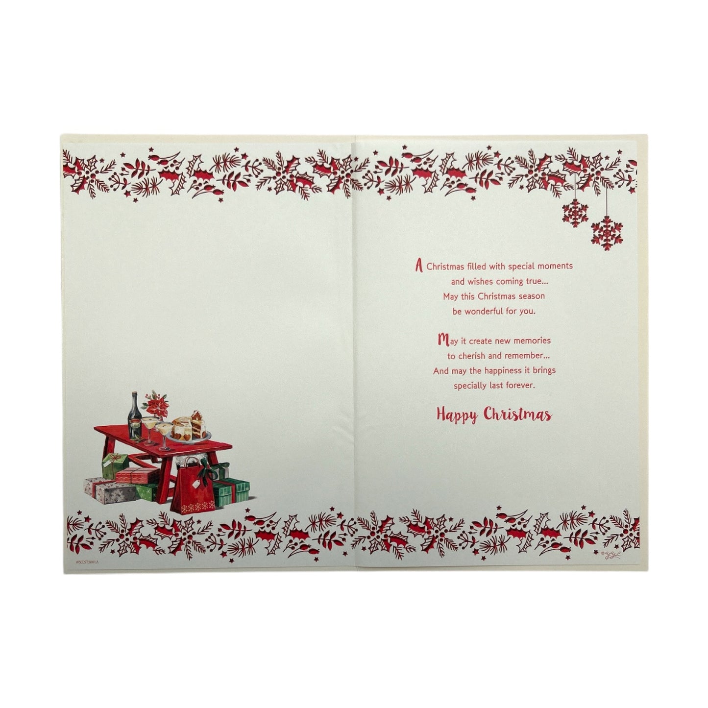 Santa Reading Book Design To Special Auntie and Uncle Christmas Card
