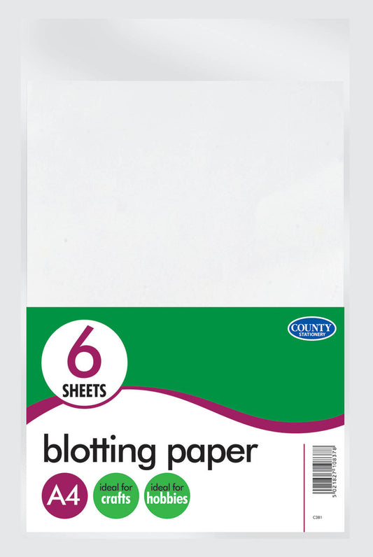 12 X Pack of 6 Sheets County A4 Blotting Papers
