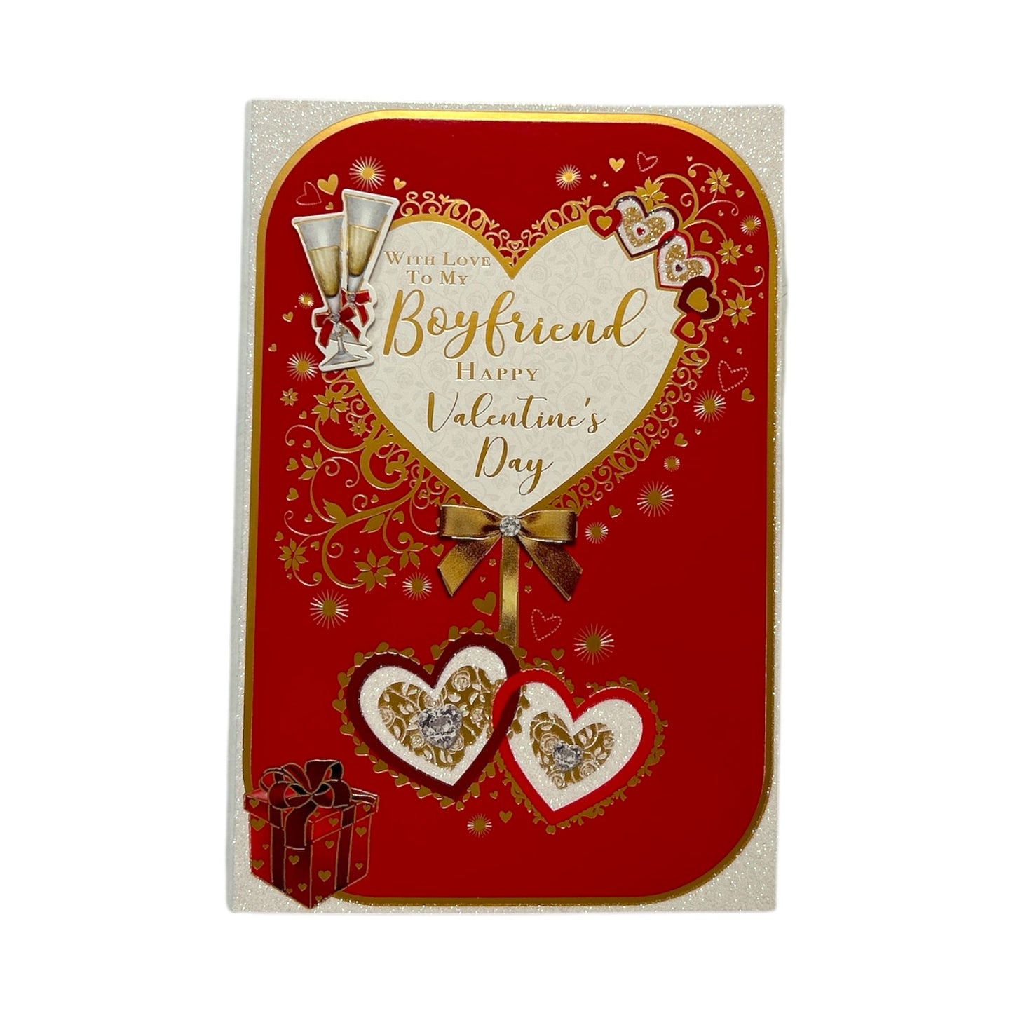To My Husband Heart Plaque Design Red Valentine's Day Card