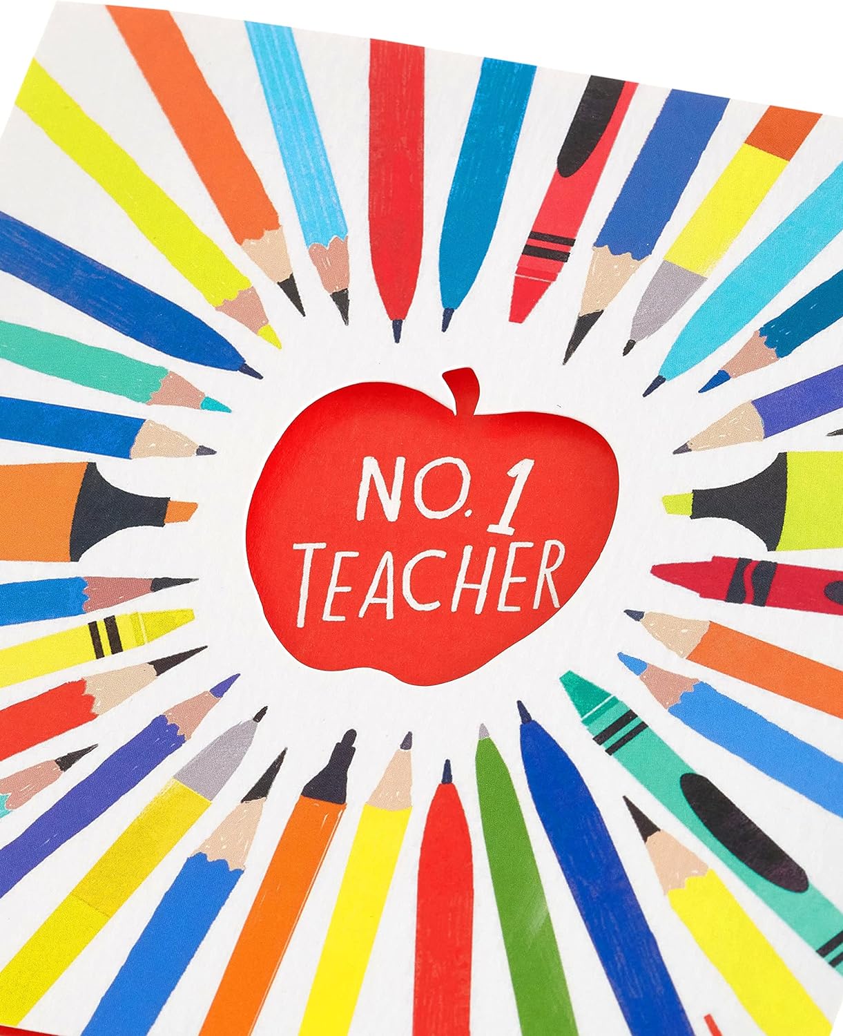 Bright Stationary Design Thank You Teacher Card