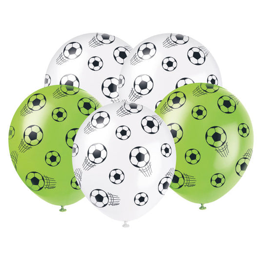 Pack of 5 3D Soccer 12" Latex Balloons