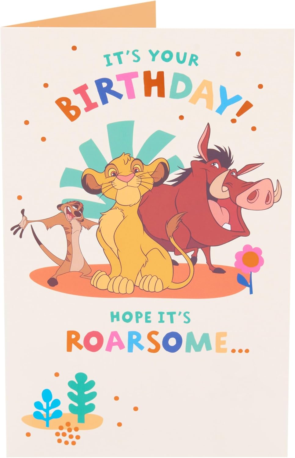 Disney The Lion King Simba & Friends Design Birthday Card