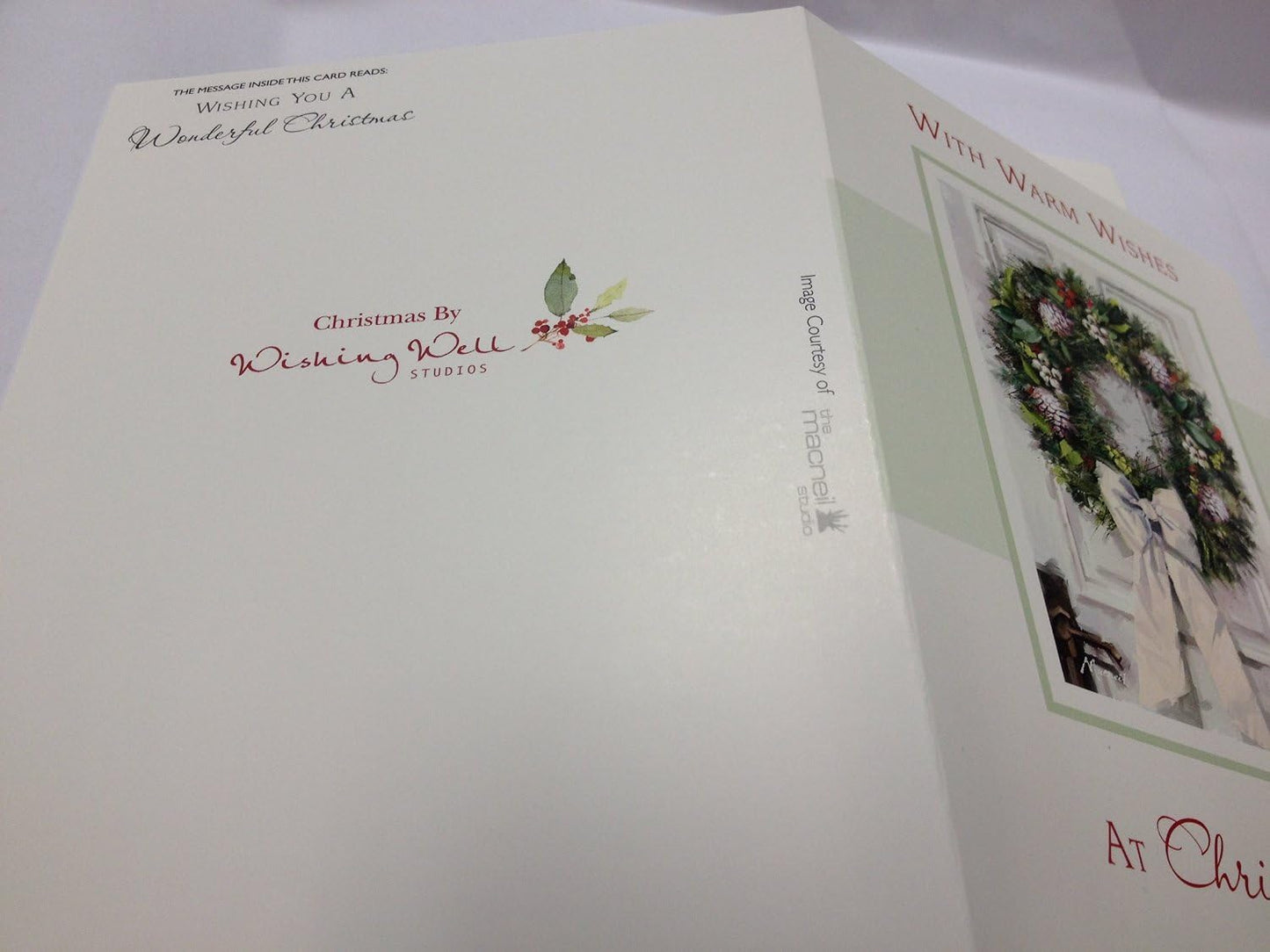 Pack of 6 'Traditional Xmas Holly Wreath' Design Christmas Cards