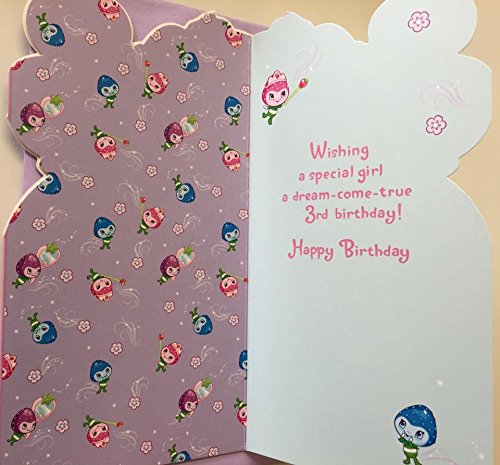 Happy Birthday 3rd Girl Greetings Card