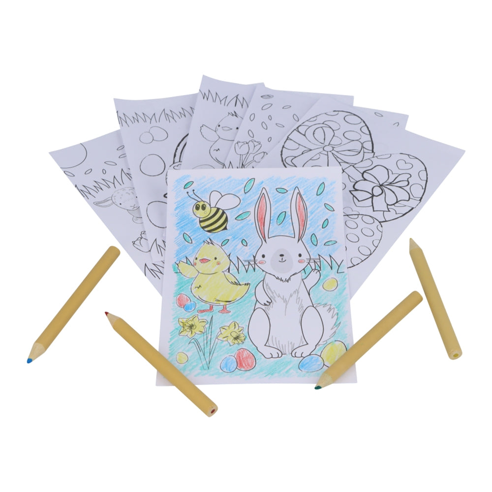 Pack of 12 Eco-Friendly’ Mini Easter Colouring Set