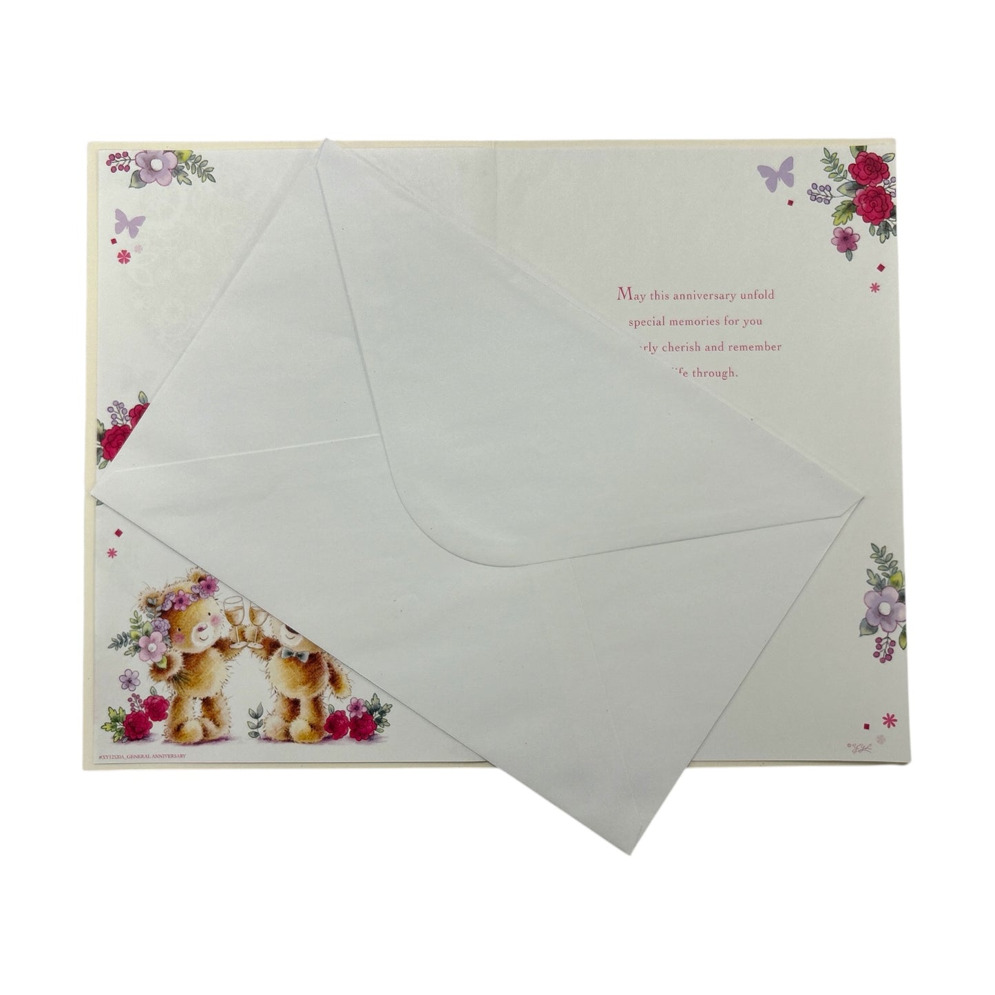 To Special Couple Teddies With Champagne Design Anniversary Card