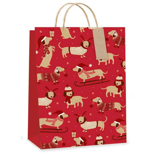 Red Daschunds Design Extra Large Christmas Gift Bag