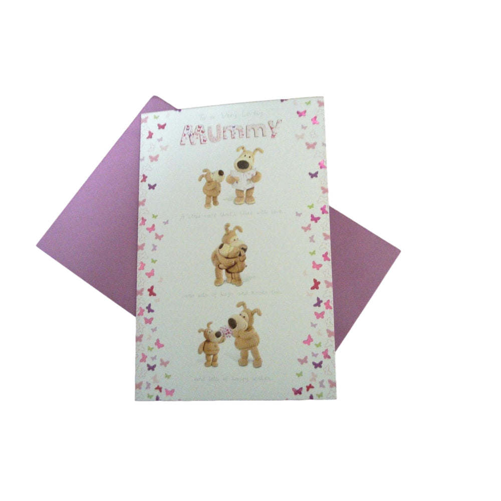 Very Lovely Mummy Cute Boofle & Baby Boofle Mother's Day Greeting Card