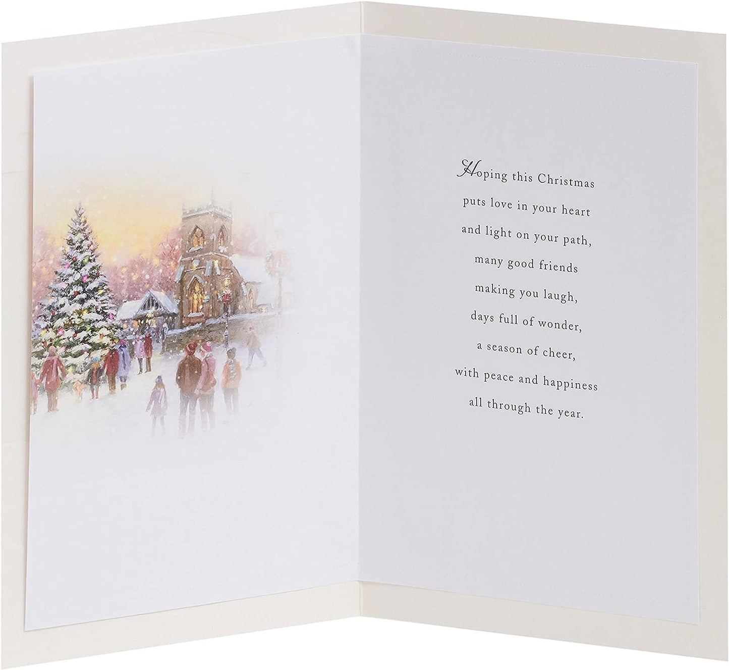 Holy Verse Design Open Christmas Card
