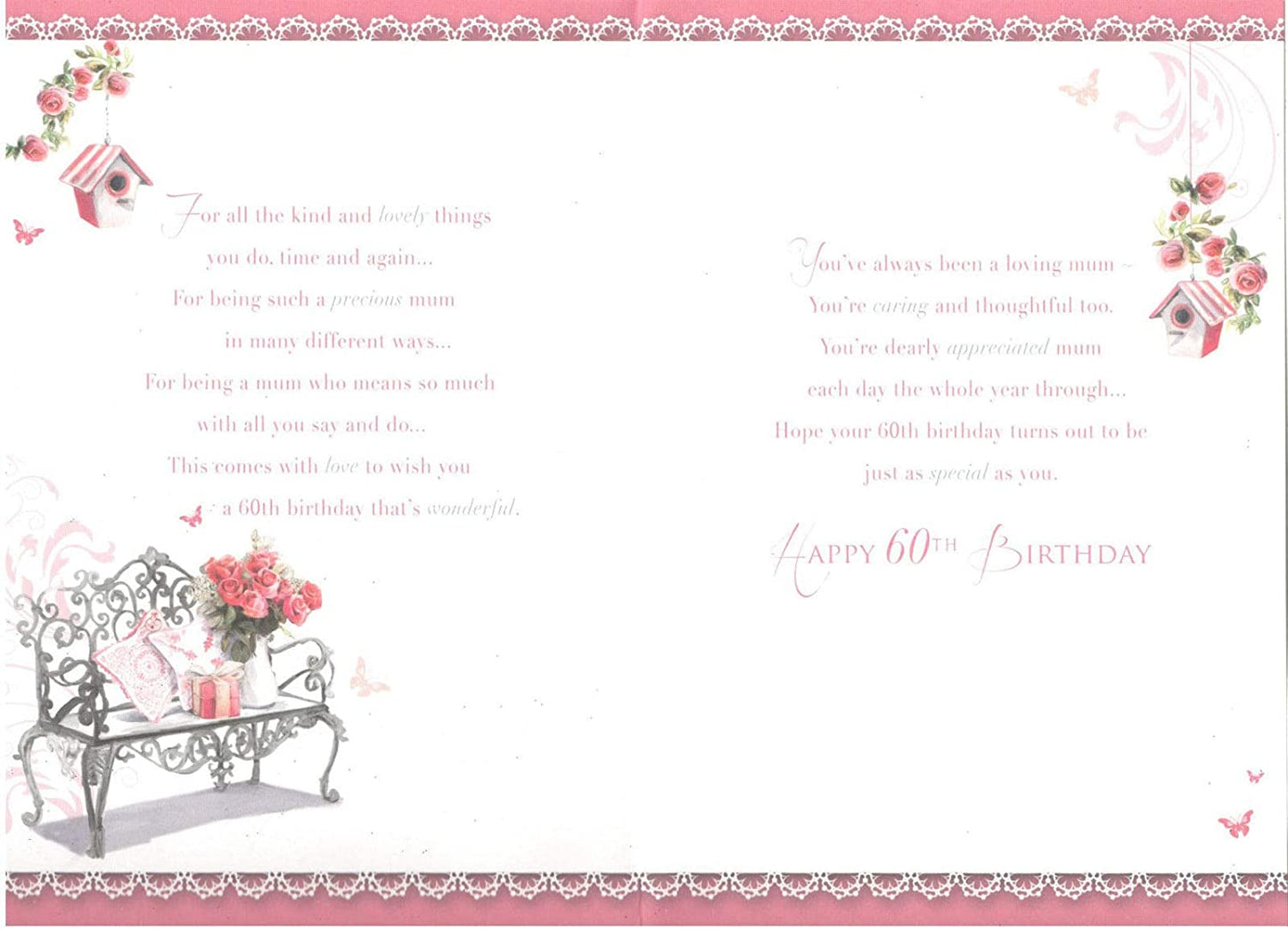 Mum On Your 60th Birthday With Love And Special Thoughts Celebrity Style Card