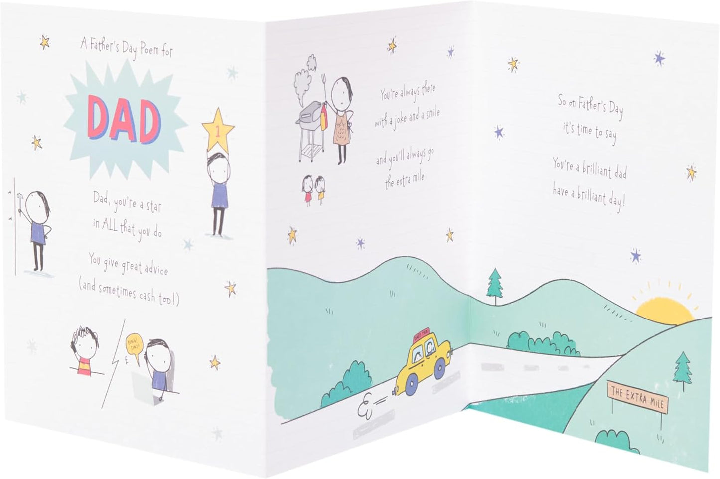 Sweet Poem Design For Dad Father's Day Card