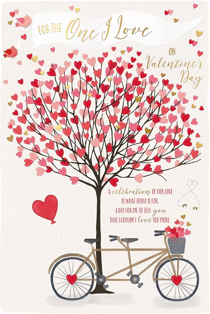Tree With Heart Leaves For The One I Love Valentine's Day Card