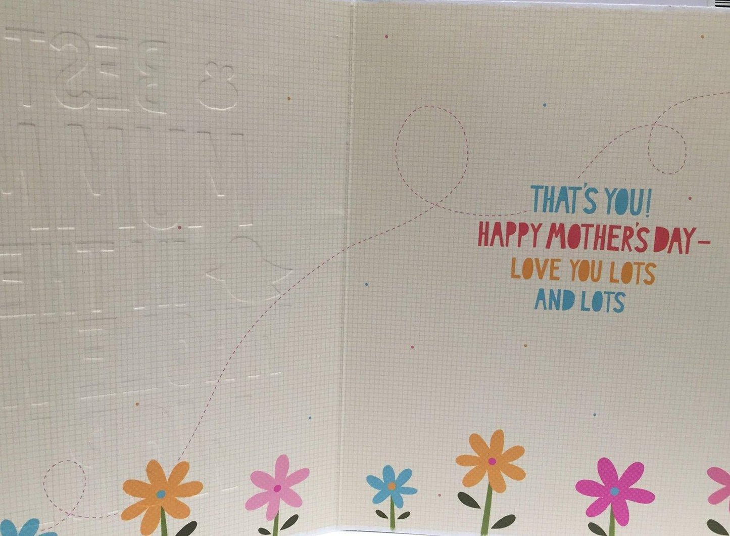 Best Mummy In The Whole Wide World Mother's Day Card