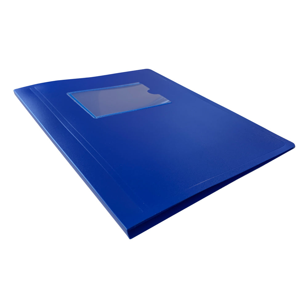 Pack of 10 A5 10 Pocket Blue Flexible Cover Display Books