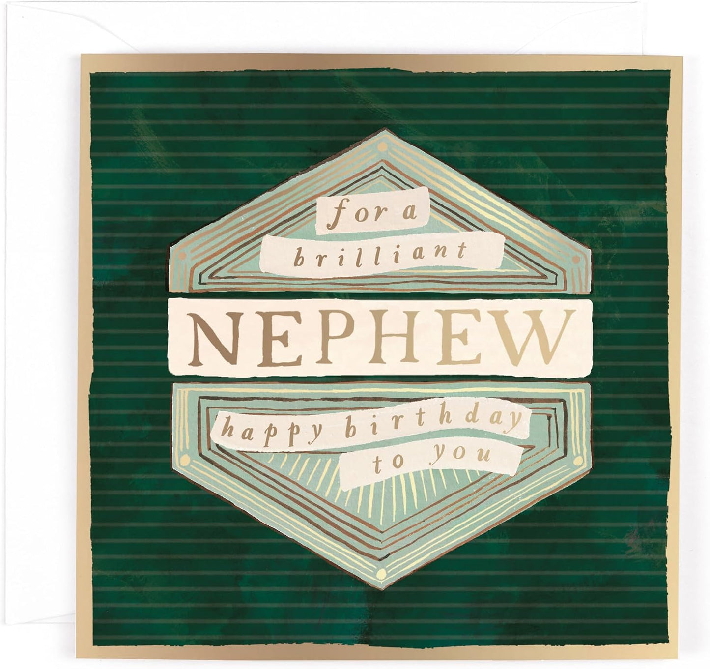 Contemporary Hexagon Design Brilliant Nephew Luxury Birthday Card
