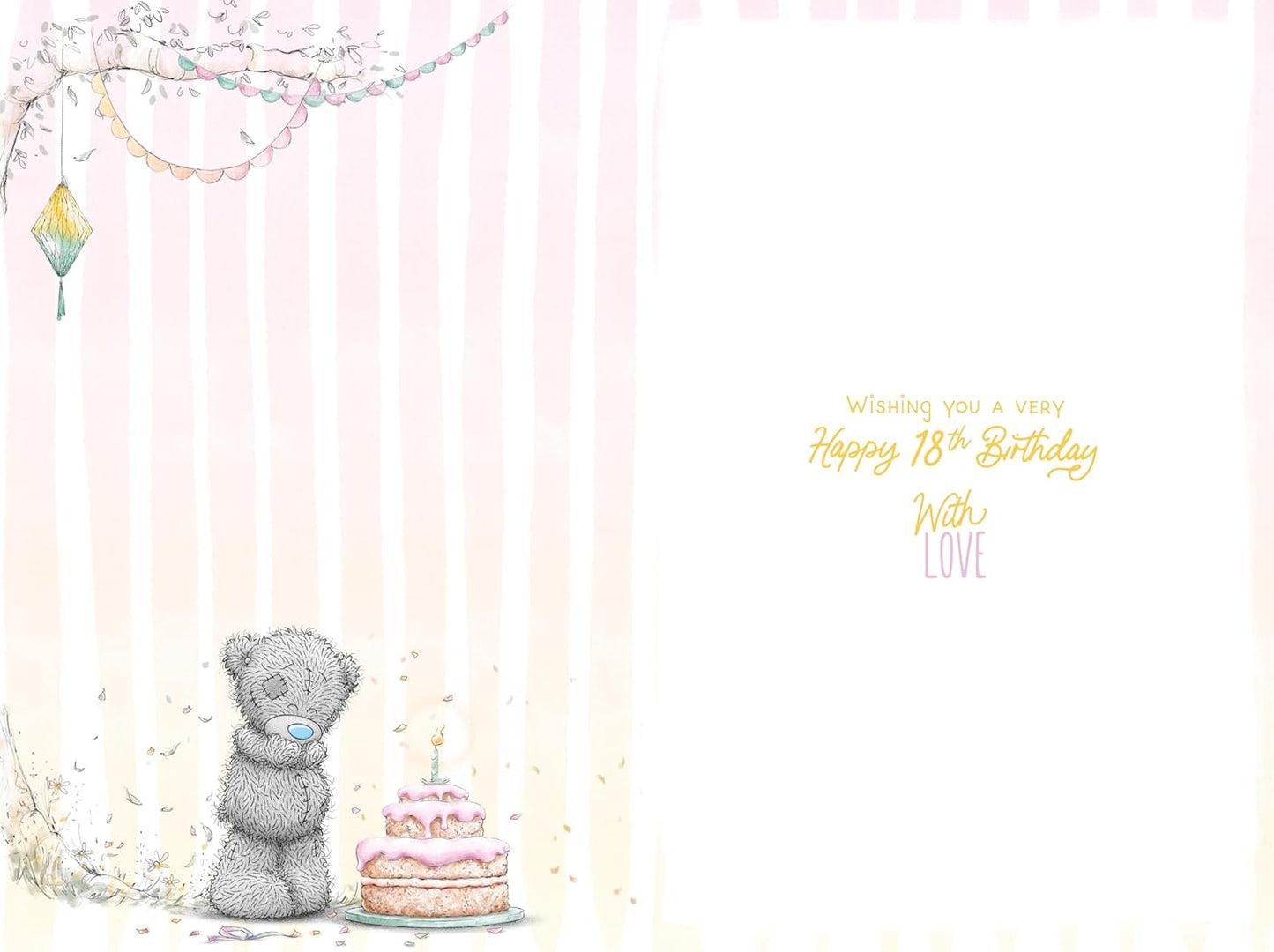 Bear With Cake 18th Birthday Card