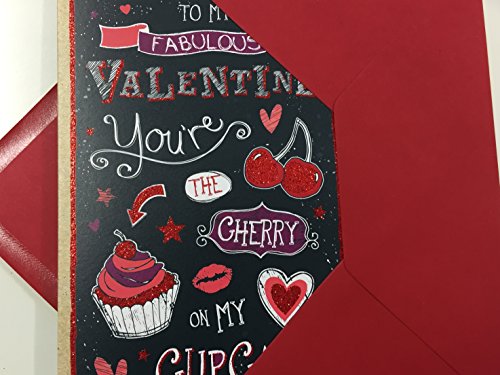 To My Fabulous Valentine's Day Black & Red Open Greeting Card
