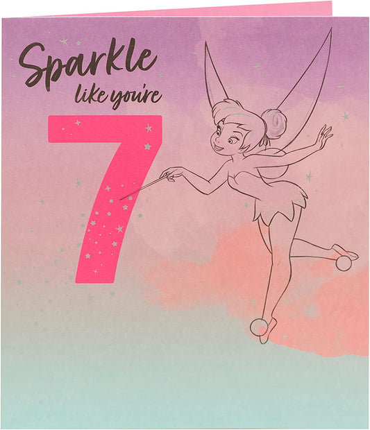 Disney Princess Tinker Bell Age 7 Birthday Card