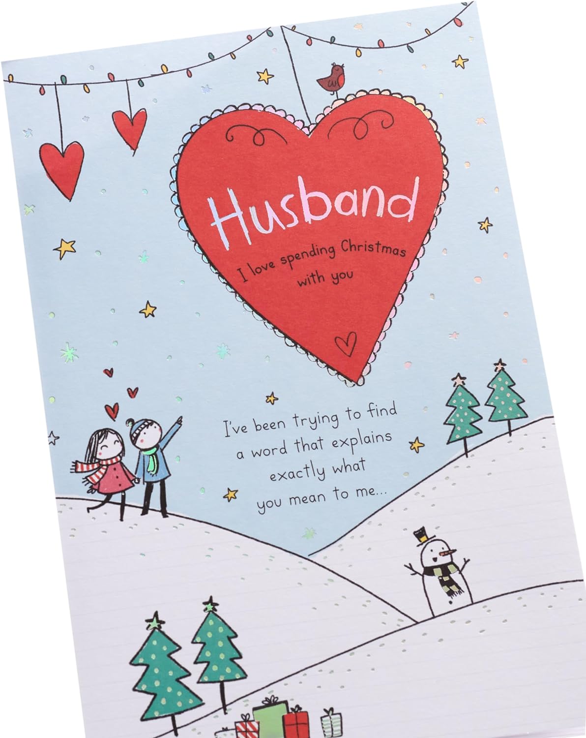 Husband Christmas Card Sweet Sketch Design