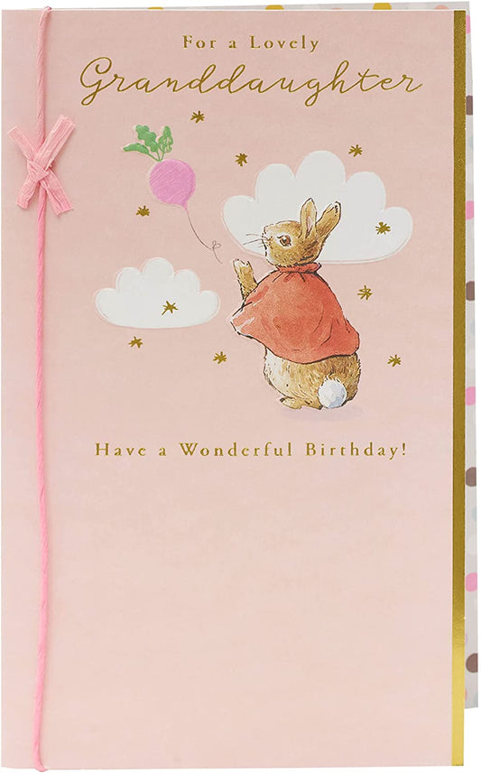 Peter Rabbit Birthday Card for Cute Granddaughter