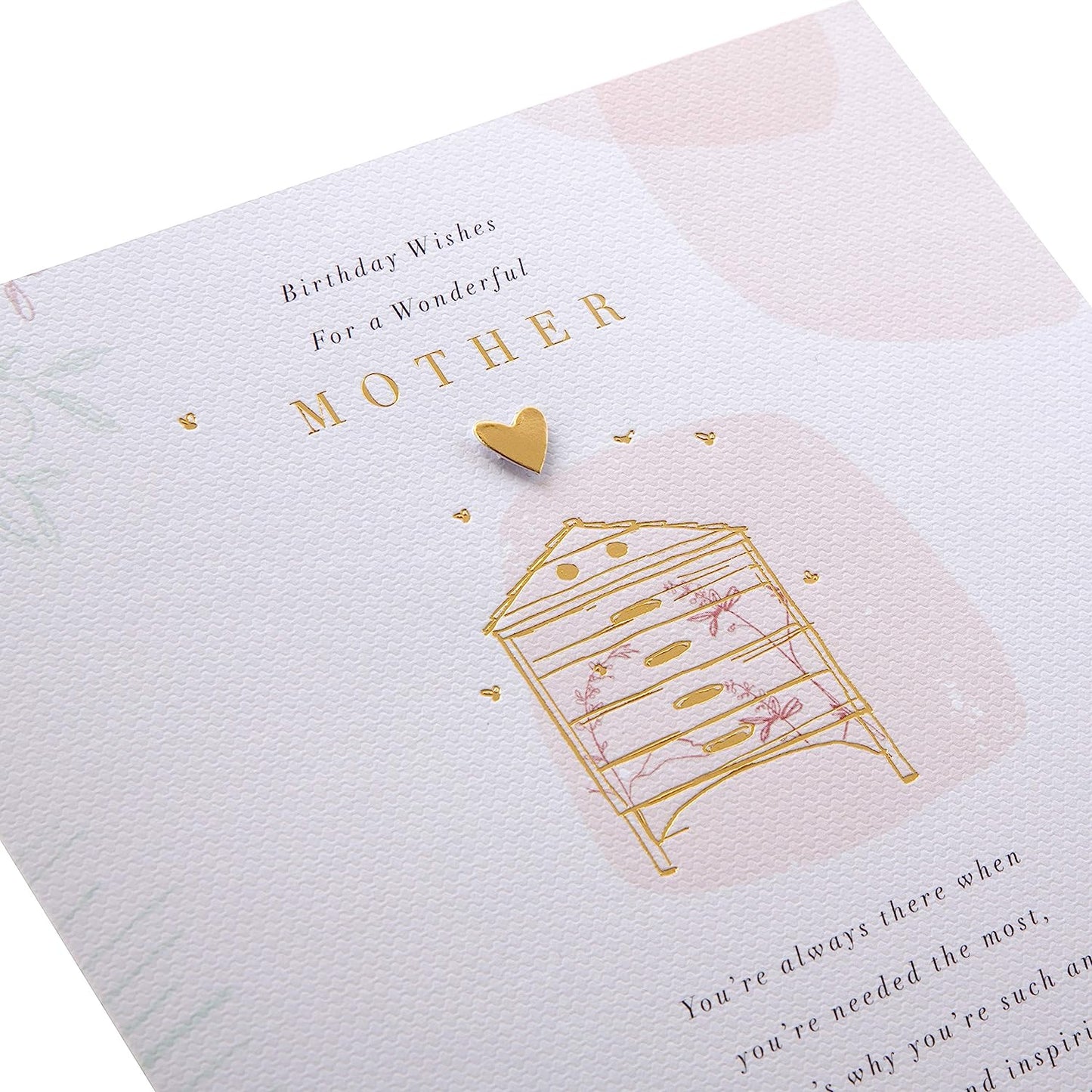 Mother Birthday Card Contemporary Design with Heartfelt Message
