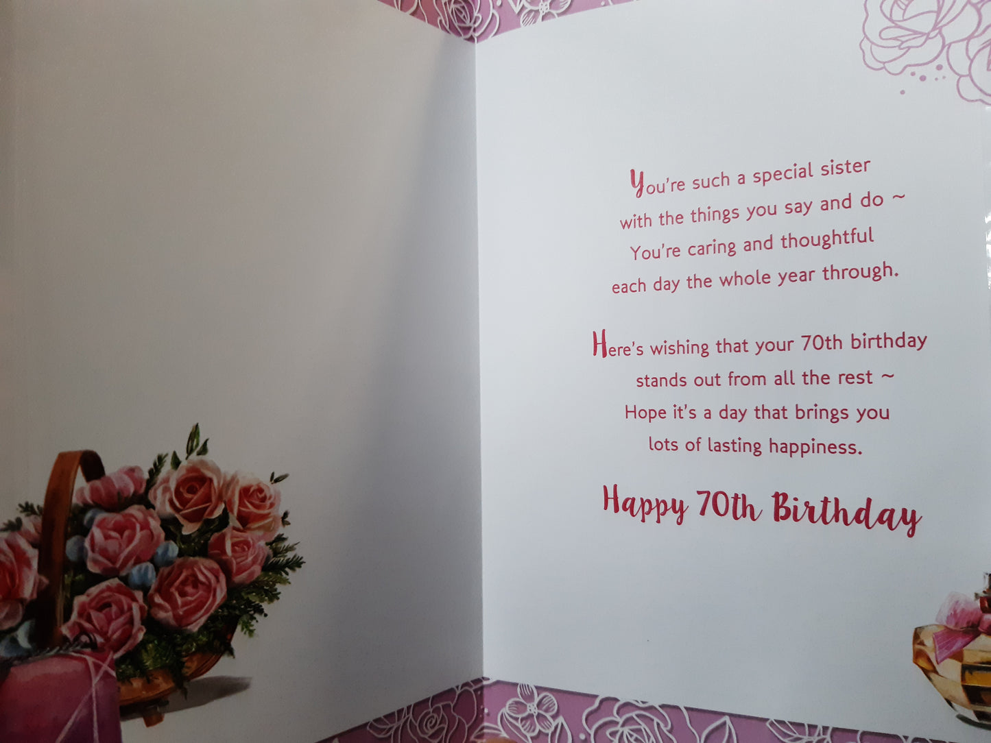 To a Special Sister On Your 70th Birthday Celebrity Style Greeting Card