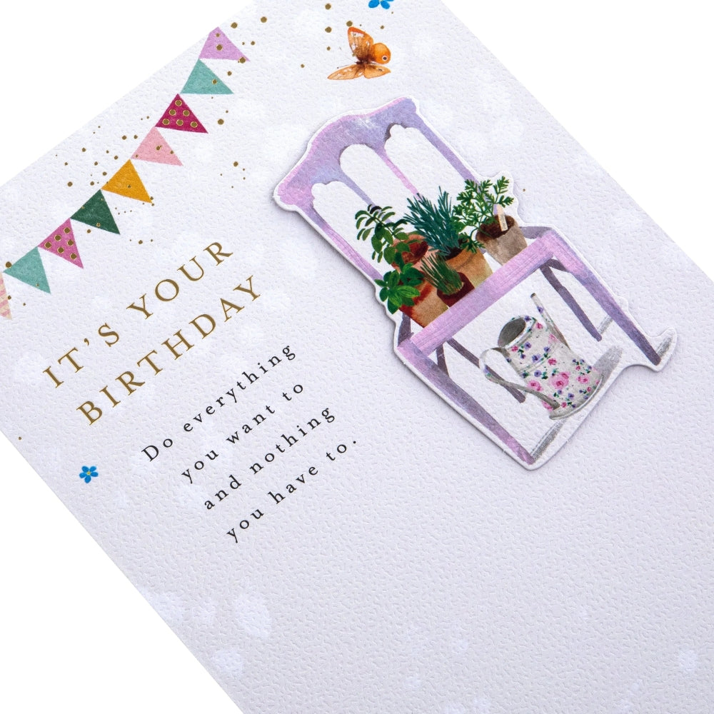 Plants & Flowers Design Birthday Card