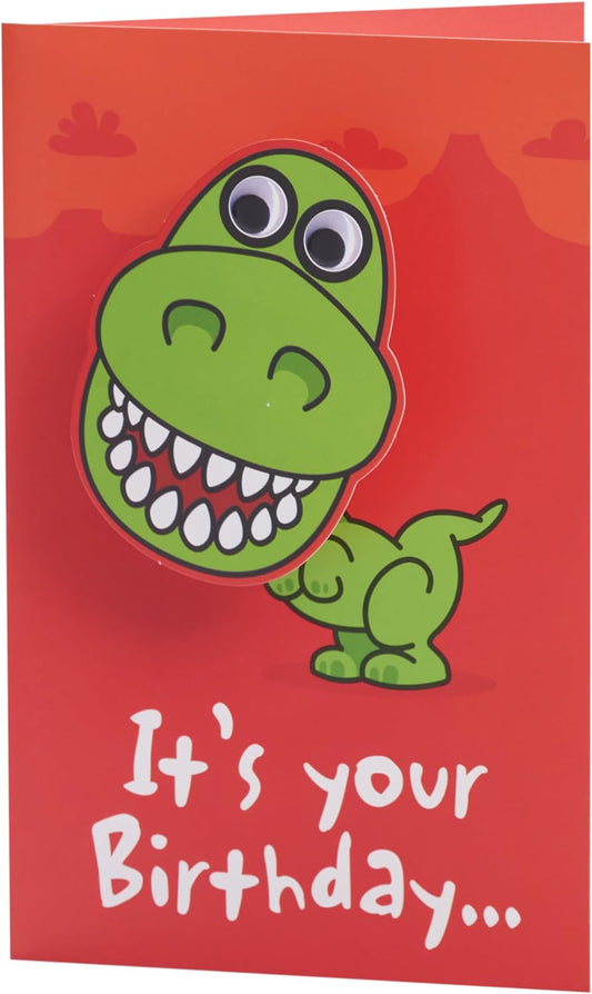 Cartoon Dinosaur Design Birthday Card