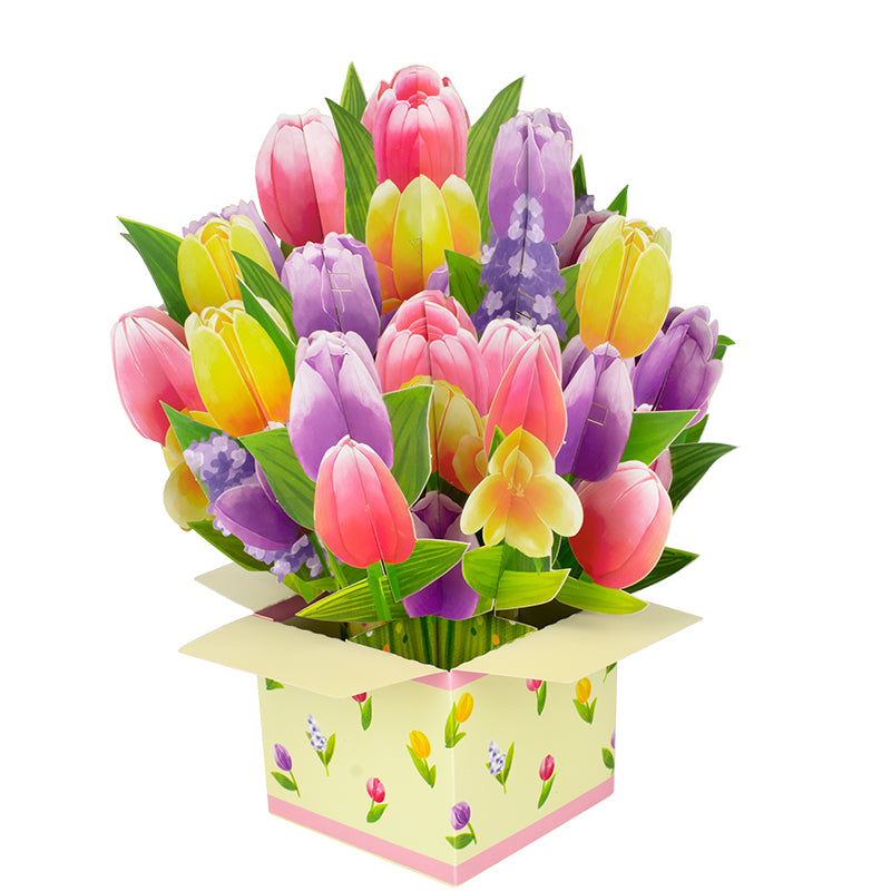 Bloom Box Tulip Delight 3D Pop Up Greeting Card
