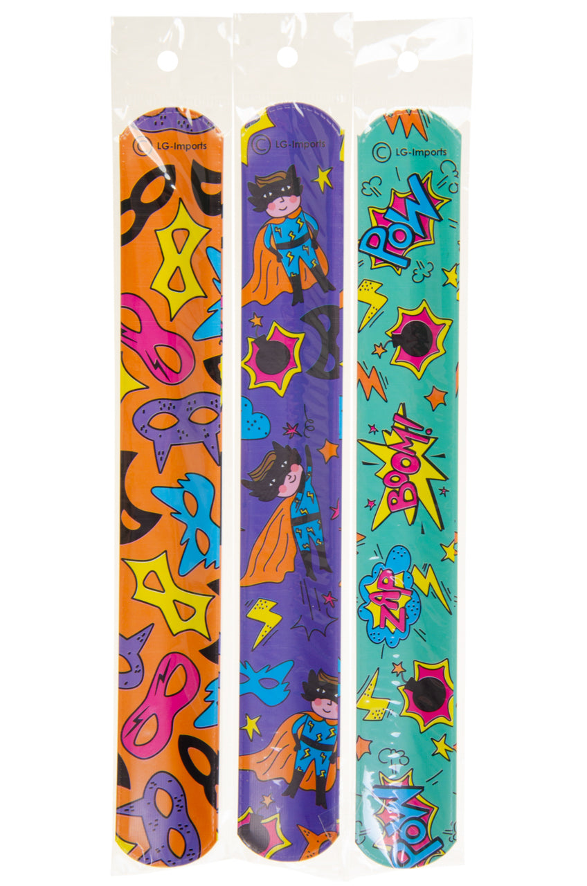 Pack of 6 Superhero Snap Bracelets