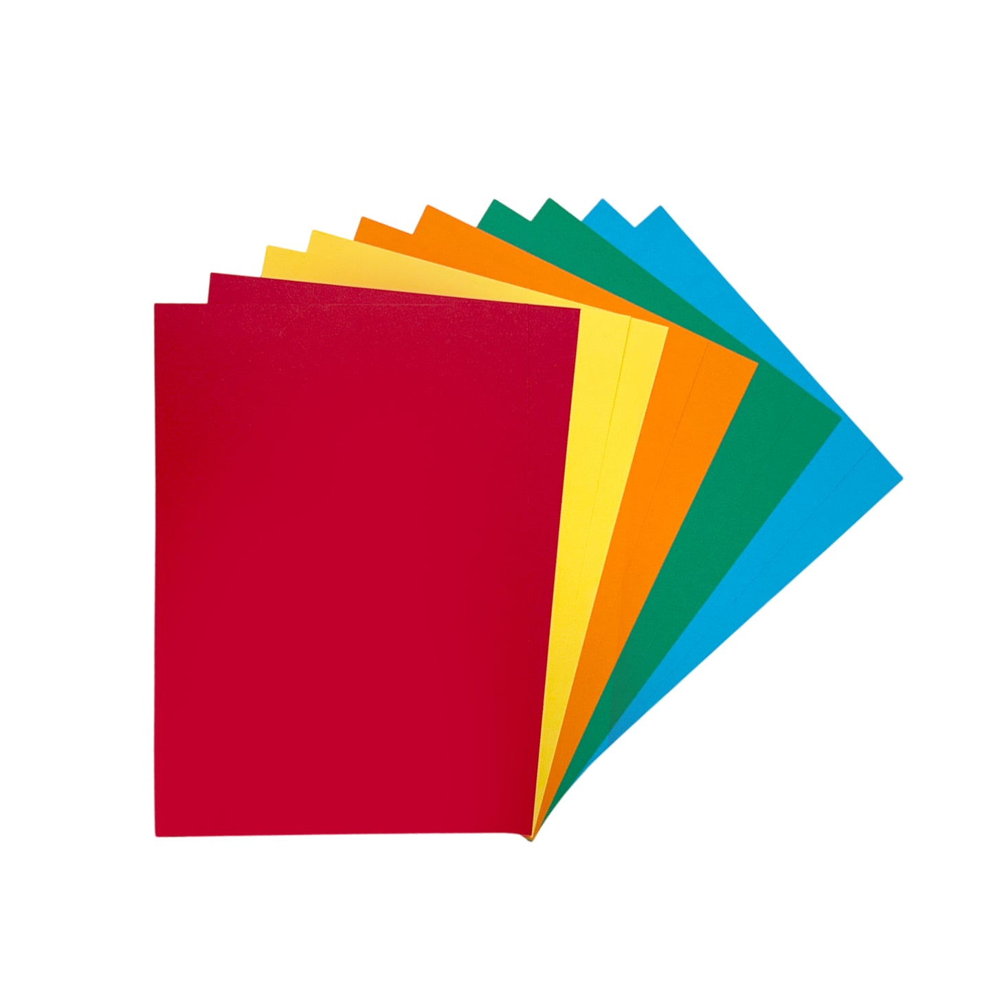 Pack of 50 A5 Assorted Primary Coloured Card 160gsm Sheets