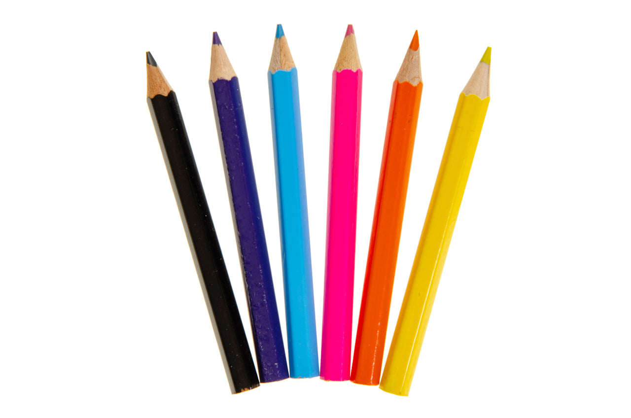 6 Pieces Superhero Colored Pencils 9cm