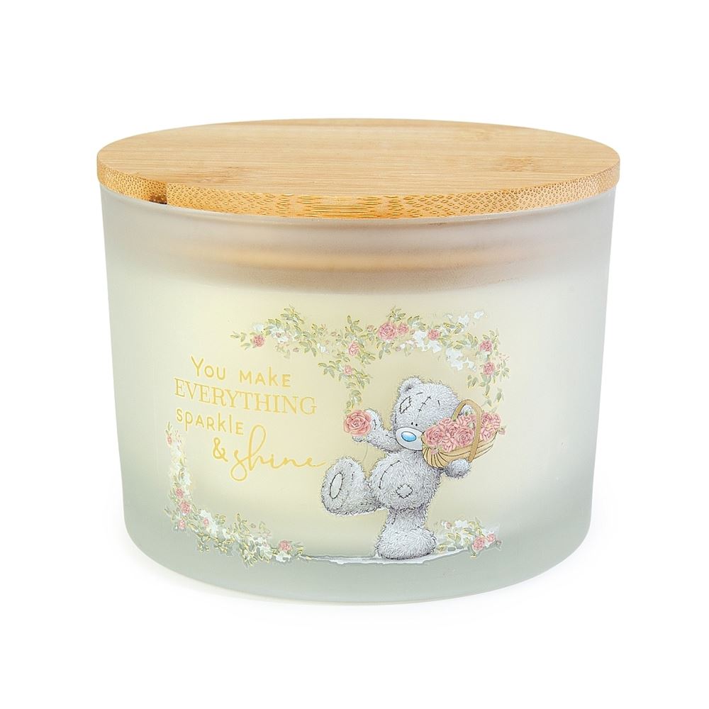Me to You Tatty Teddy Scented Three Wick Candle with 'Sparkle and Shine' Caption Official Collection
