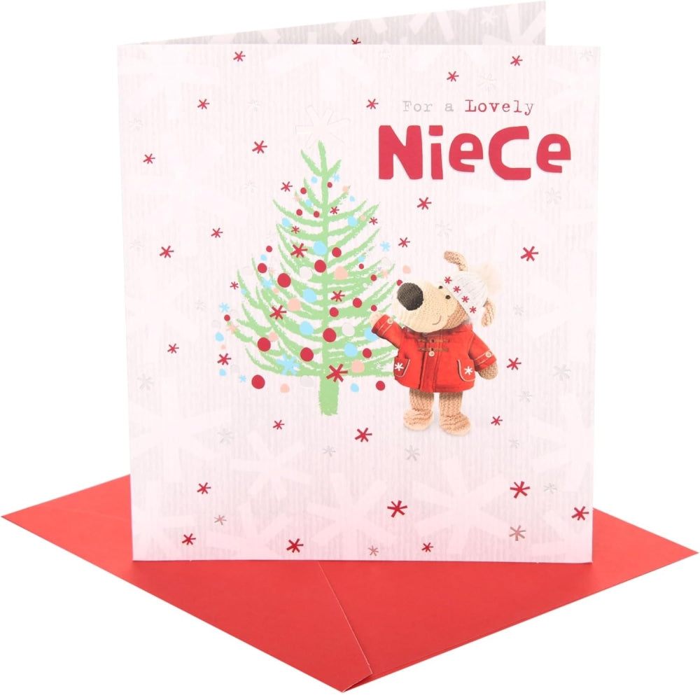Boofle Near Xmas Tree Niece Christmas Card