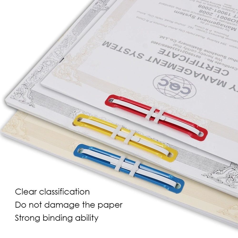 Pack of 50 Assorted Colour Paper Fasteners