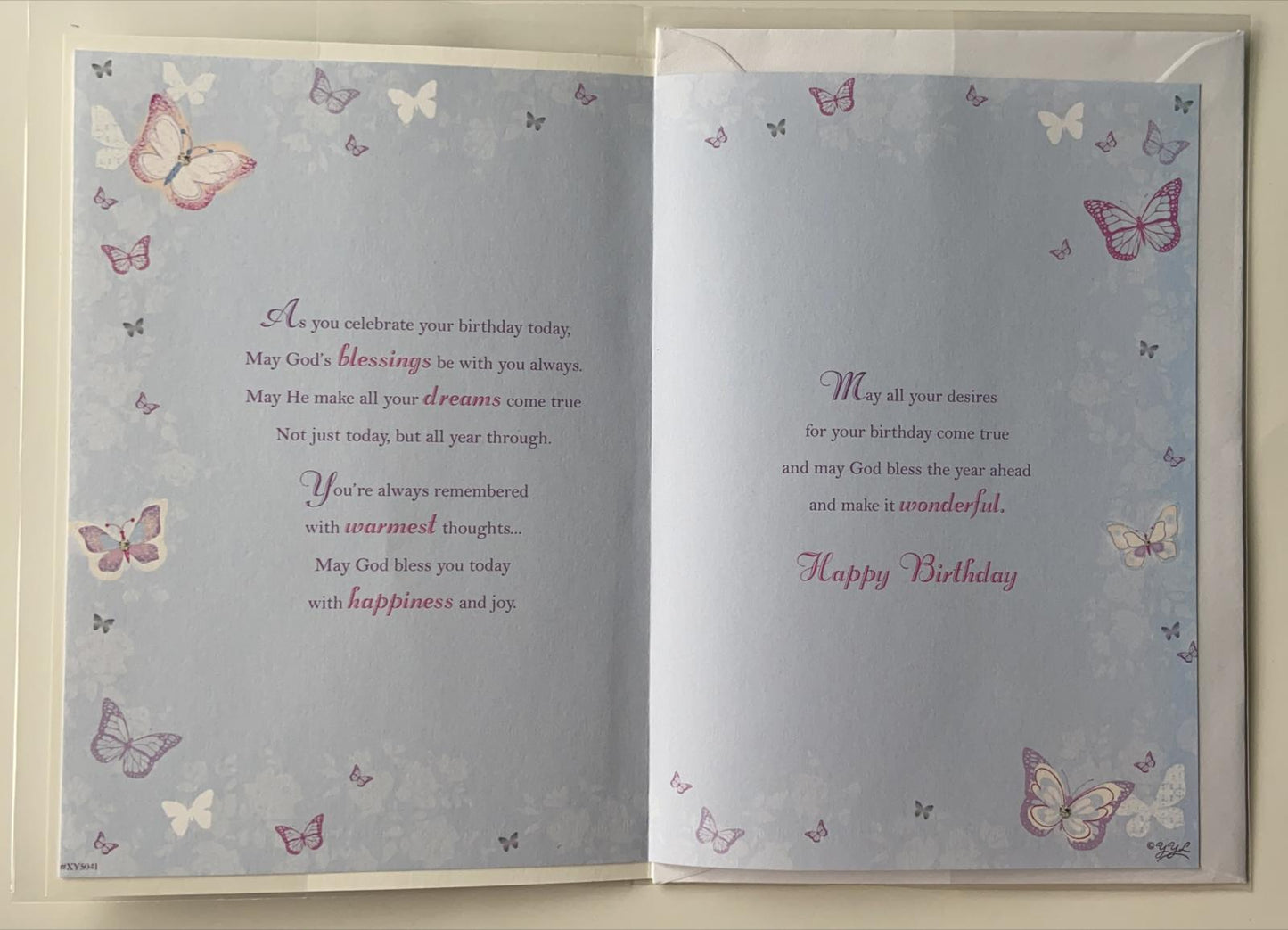 God's Blessings Sentimental Verse Birthday Card