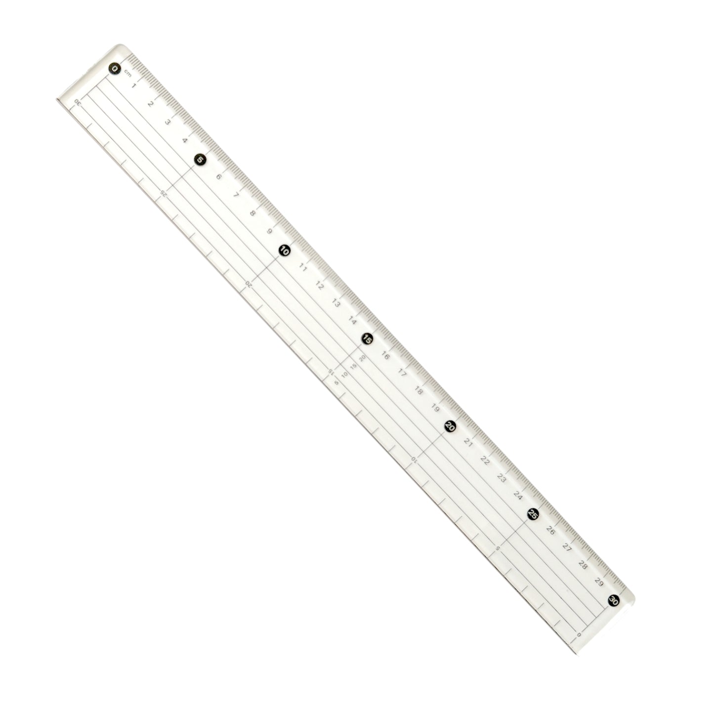 30cm Clear Acrylic Cutting Ruler with Steel Edge